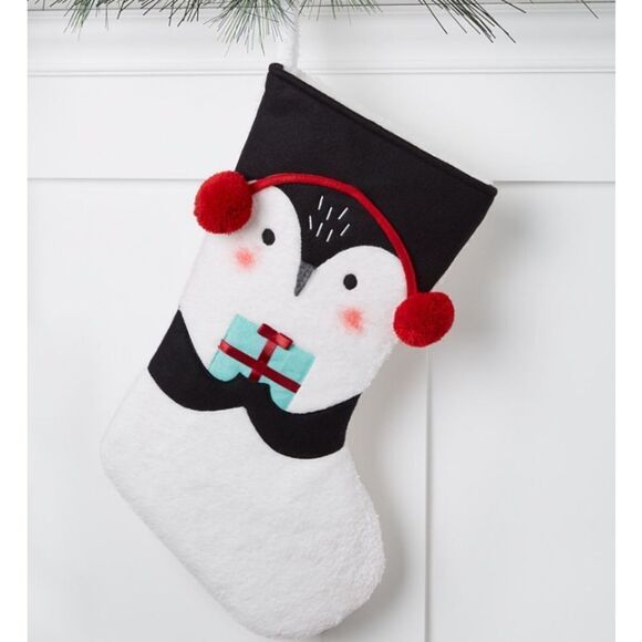 Holiday Lane Penguin Stocking, - Picture 1 of 1